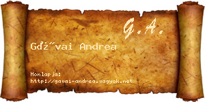 Gávai Andrea névjegykártya